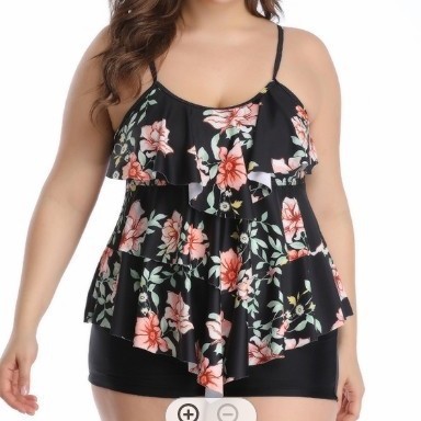 Shorts - Tankini femme, bikini imprimé floral, maillots