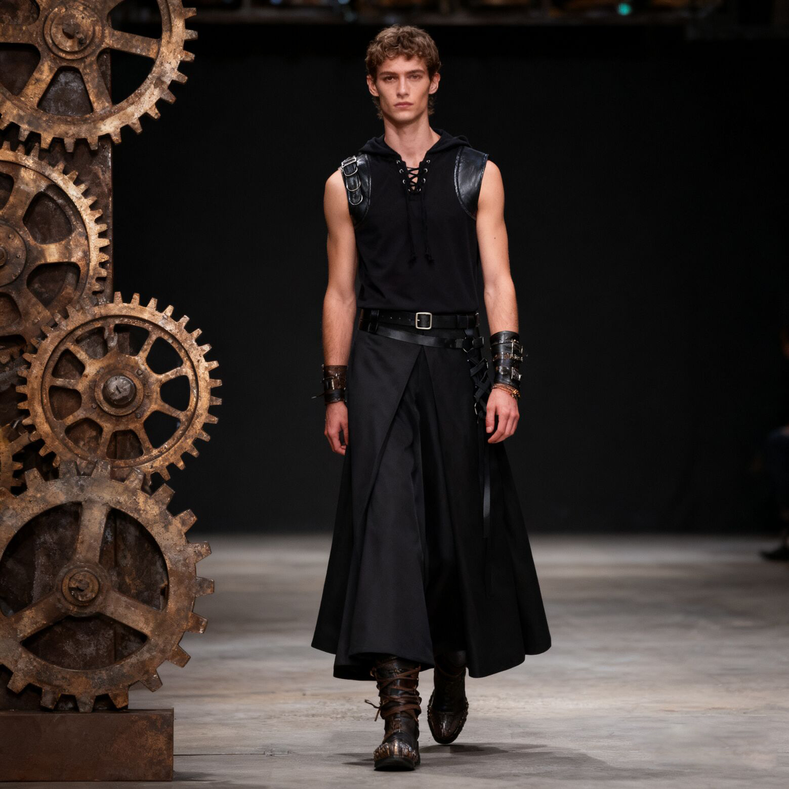 Medieval Gothic Lace Up Pirate Shirt - Chemises de pirate médiévales pour hommes,