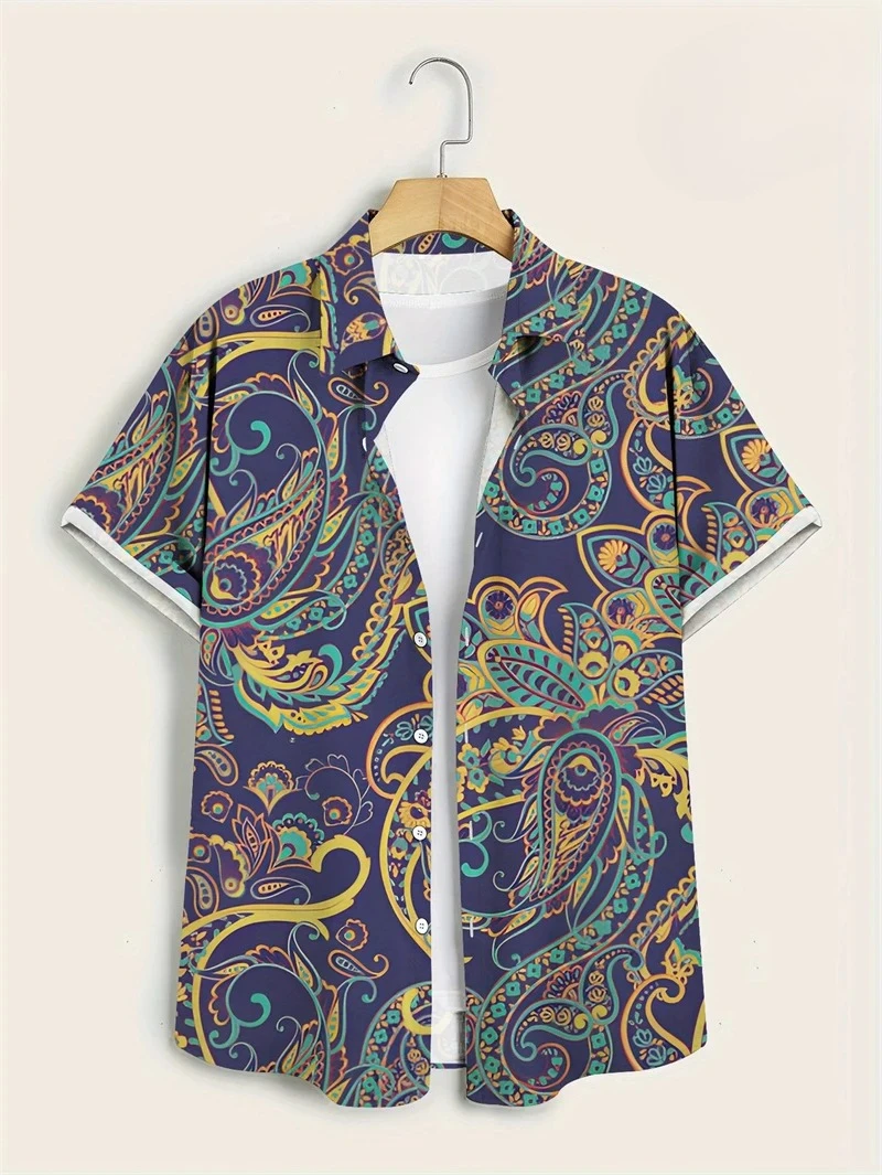 Vintage Hawaiian Floral Shirt - Chemise Hawaïenne Paisley Colorée à Base