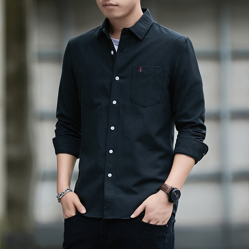 Mens Linen Shirt Long Sleeve - Veste de sport à manches longues
