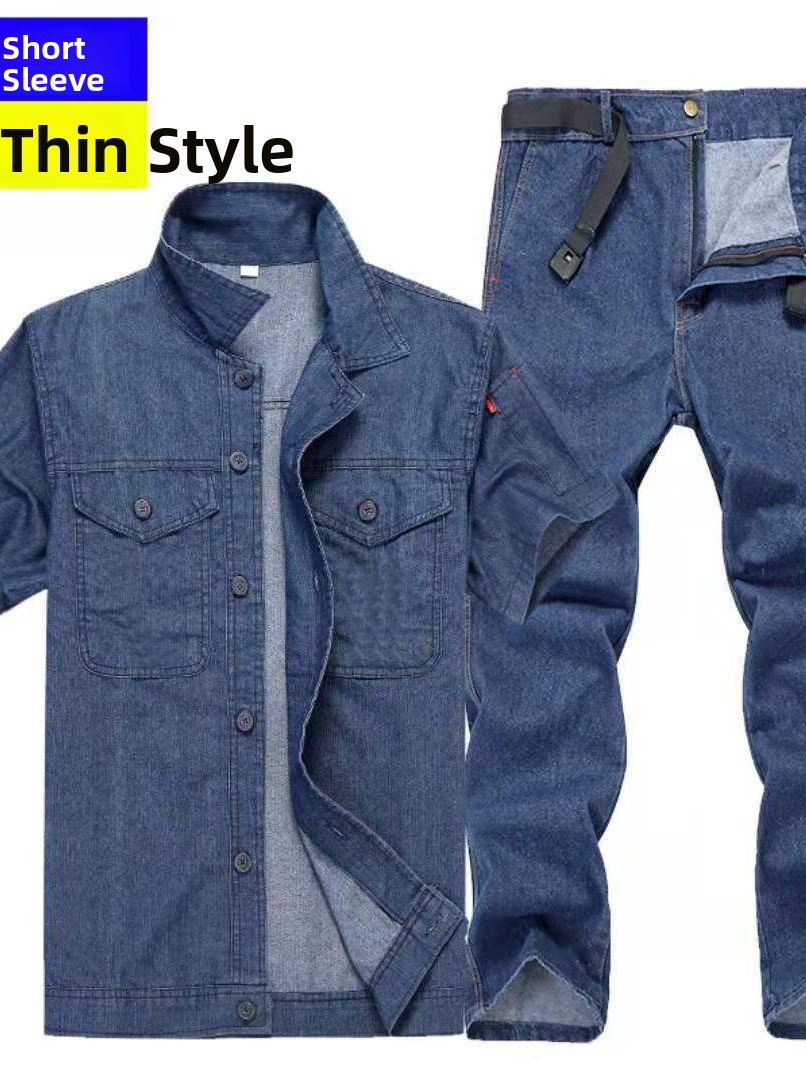 Jeans - Chemise en jean pour homme, manches
