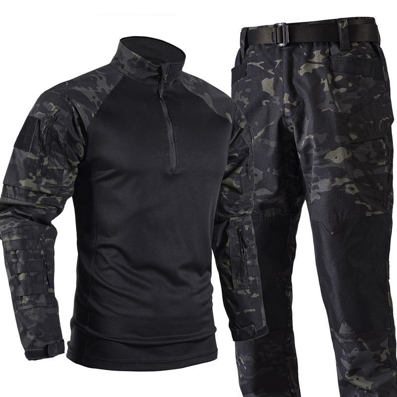 Tactical Military Shirt Cargo - Ensemble uniforme tactique de combat pour