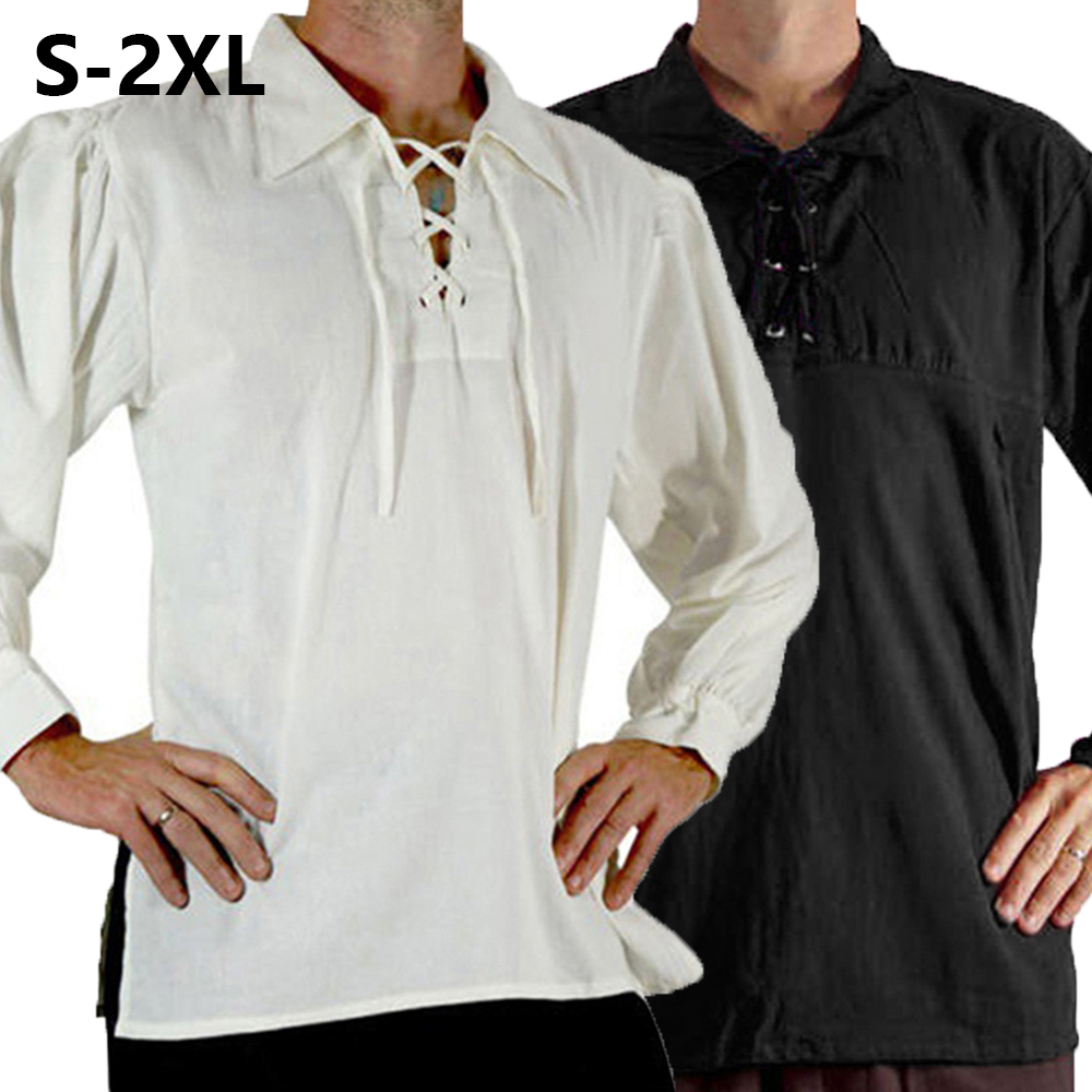 Medieval Gothic Lace Up Pirate Shirt - Costume de Pirate de la Renaissance