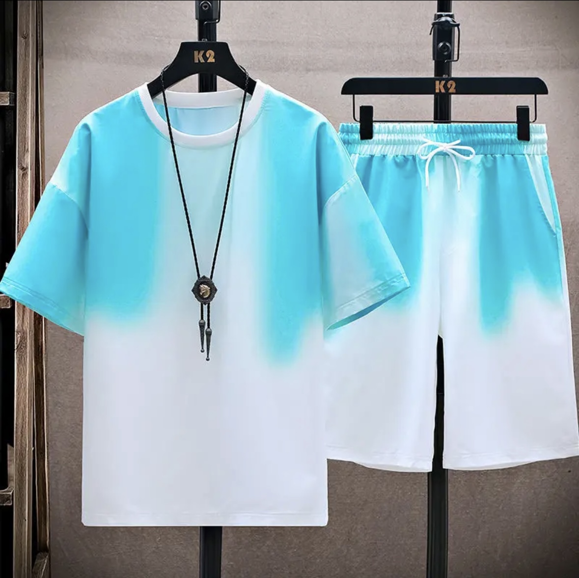 T-Shirts - Nouvel ensemble d'été en soie glacée