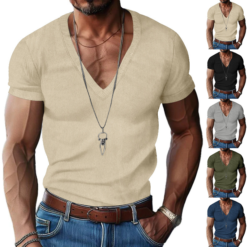 T-shirt décontracté pour homme - Corduroy Button Up Shirt Men avis et prix