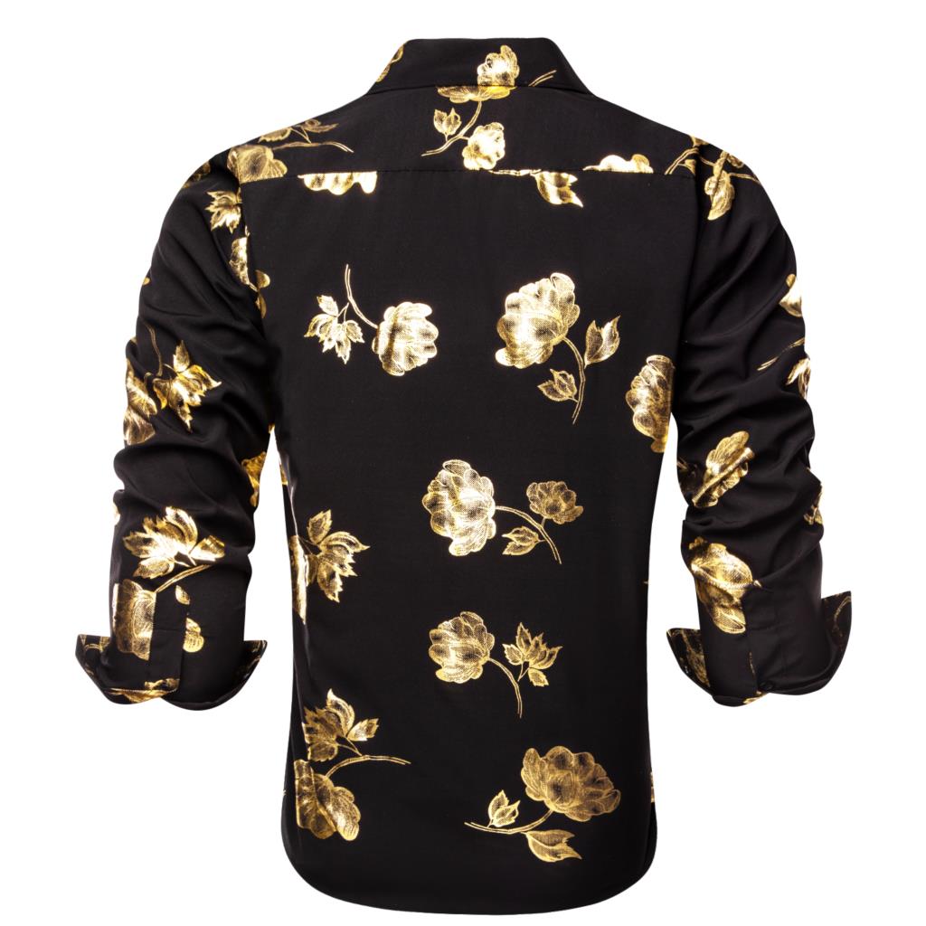 Hi-aught-Chemises noires et do - Mens Satin Silk Dress Shirt avis et prix