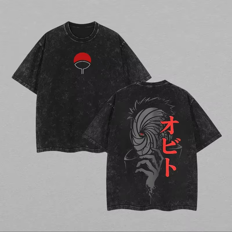 T-shirt Naruto Obito Uchiha po - Acid Wash Vintage Graphic T Shirt avis et prix