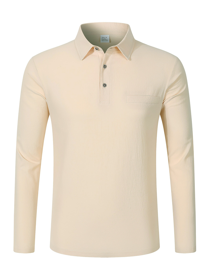 Polo à manches longues en méla - Mens Linen Shirt Long Sleeve avis et prix