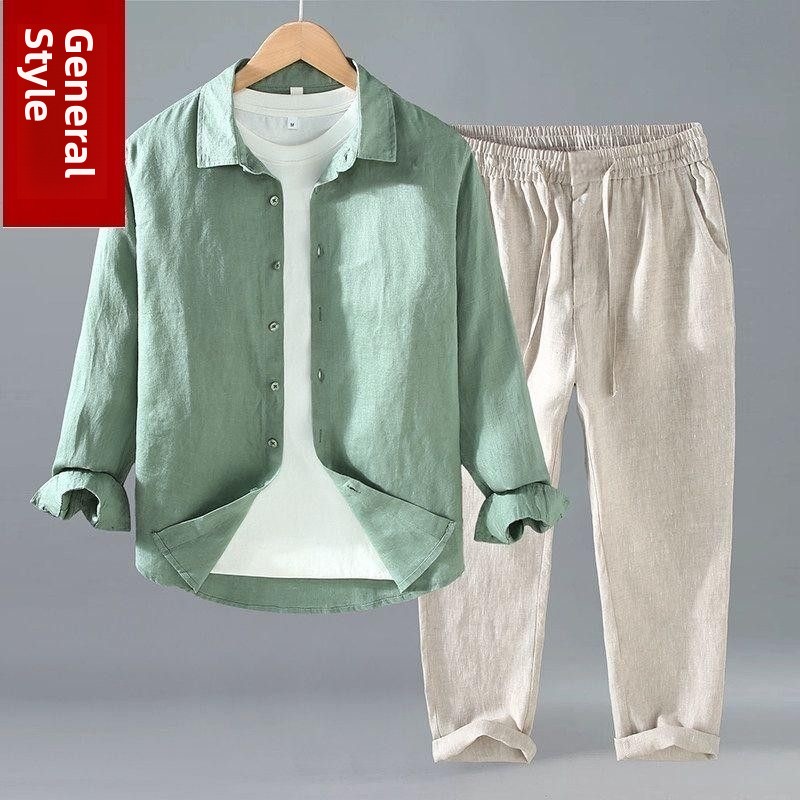 Ensemble chemise et pantalon e - Mens Linen Shirt Long Sleeve avis et prix