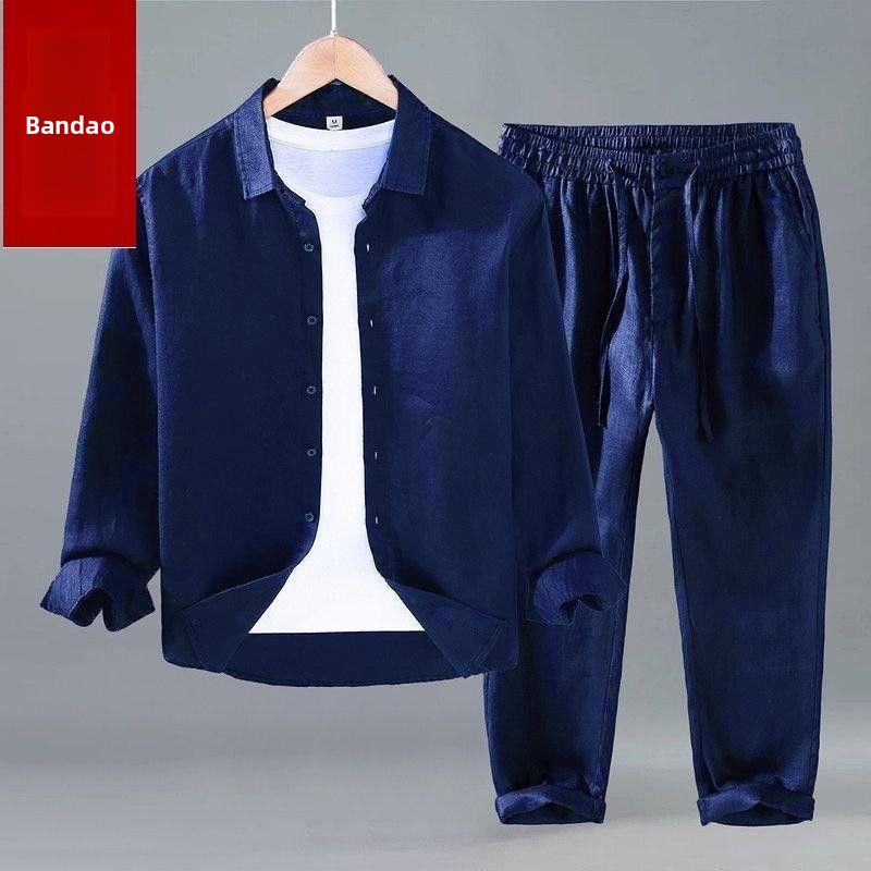 Ensemble chemise et pantalon e - Mens Linen Shirt Long Sleeve avis et prix