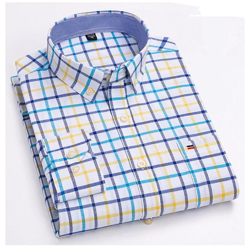 Chemise à manches longues pour - Oxford Cotton Casual Shirt Business avis et prix