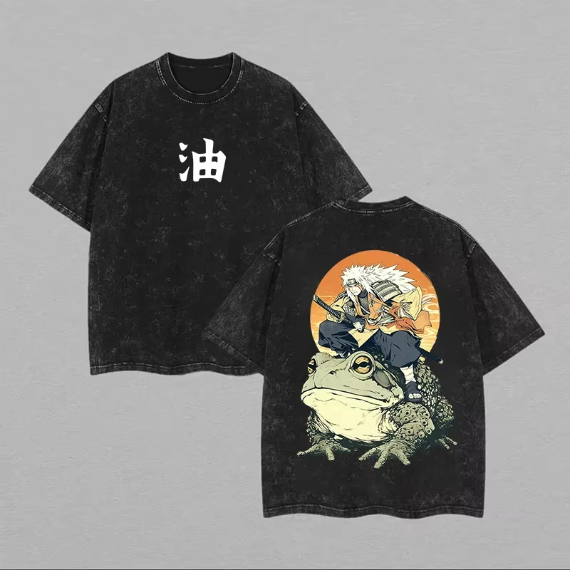 T-shirt Jiraiya Naruto Toad Sa - Acid Wash Vintage Graphic T Shirt avis et prix