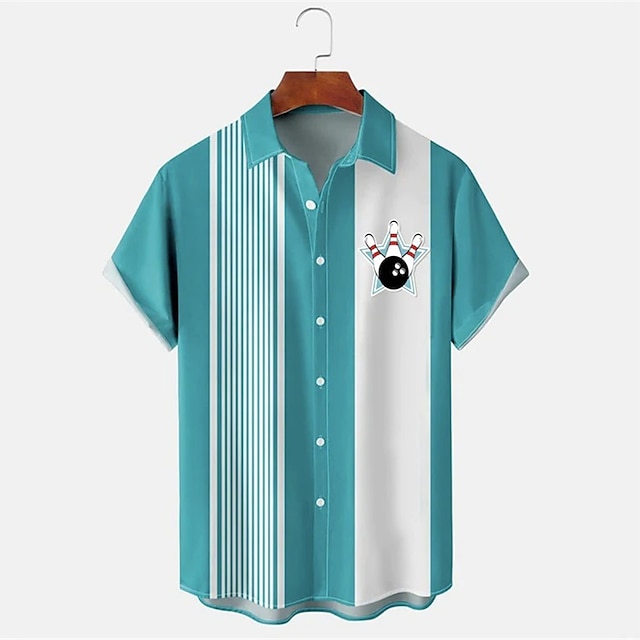 Chemise à manches courtes à ra - Short Sleeve Bowling Shirt Retro avis et prix