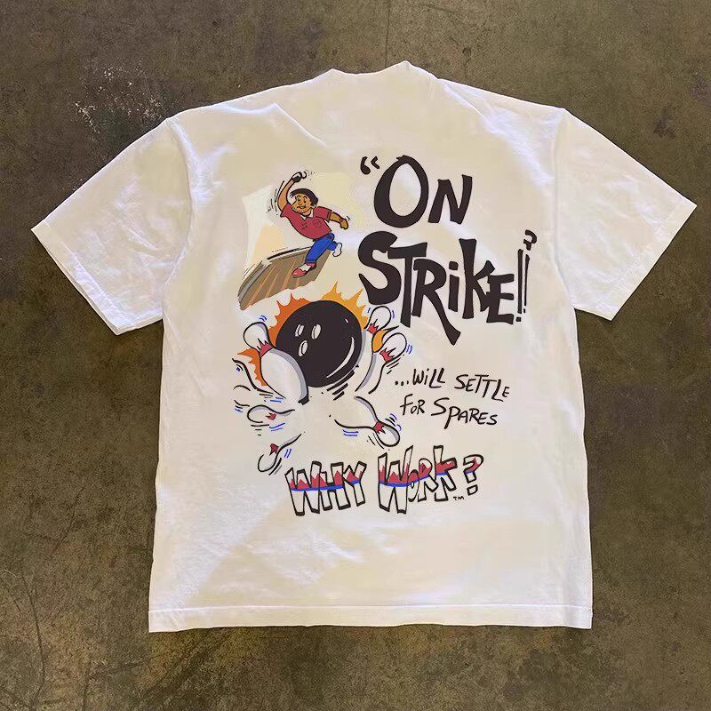 T-shirt à manches courtes pour - Short Sleeve Bowling Shirt Retro avis et prix