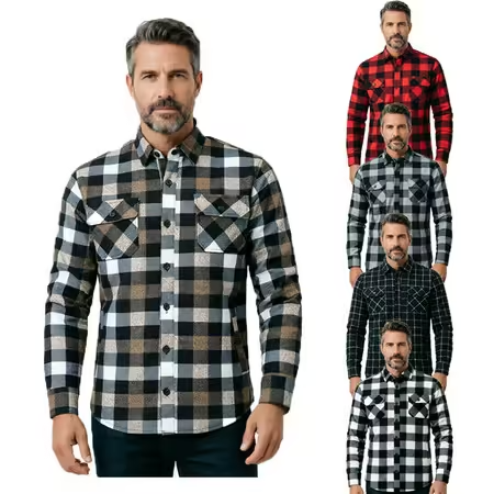 Chemise à carreaux à manches l - Flannel Plaid Shirt Heavy Weight avis et prix
