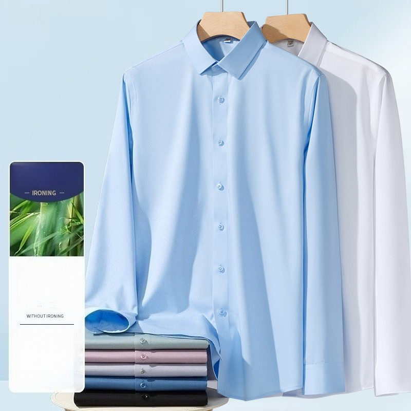 Chemise habillée à manches lon - Breathable Bamboo Fiber Shirt Non Iron avis et prix