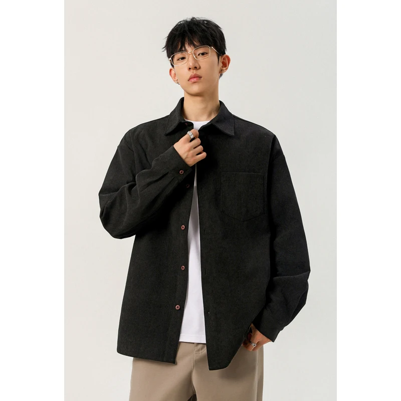Haut en velours côtelé à bouto - Corduroy Button Up Shirt Men avis et prix