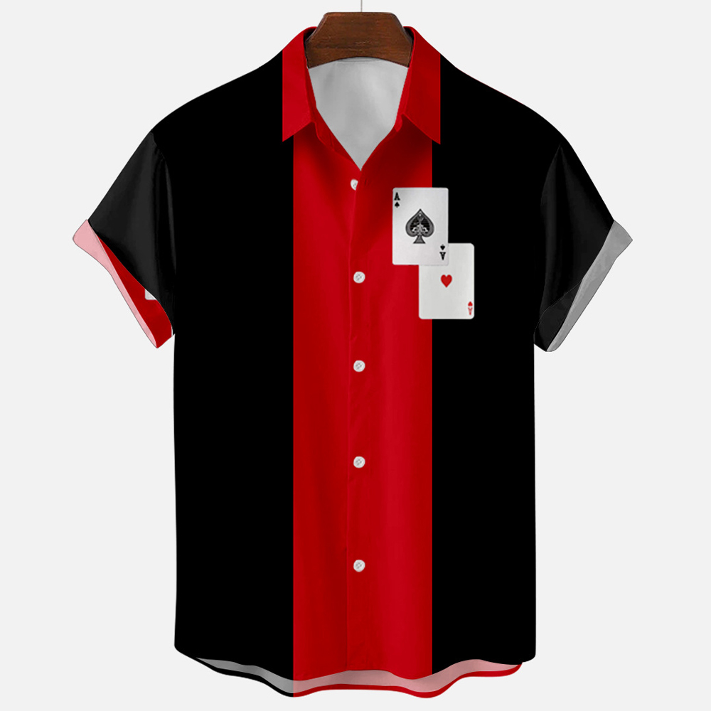 Chemise de bowling à rayures e - Short Sleeve Bowling Shirt Retro avis et prix