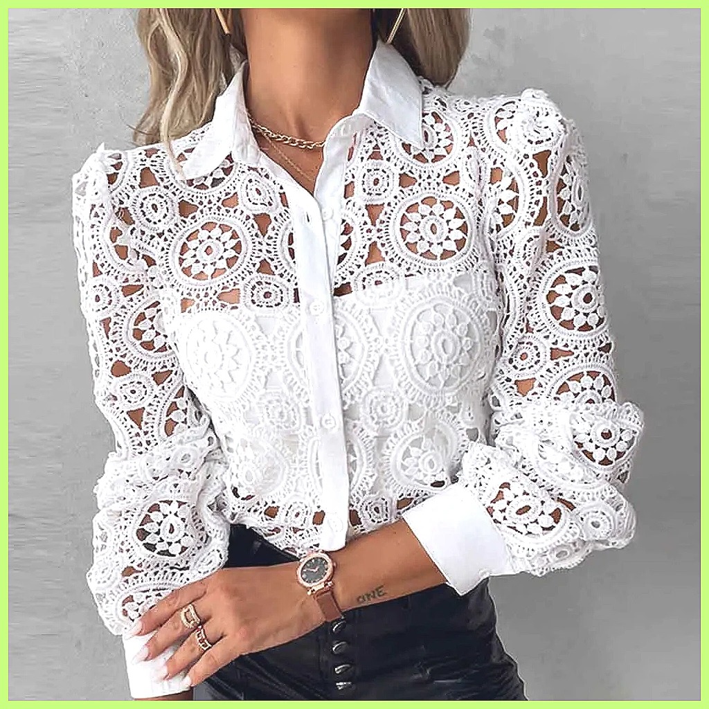 Chemisier blanc en dentelle po - Shirts avis et prix