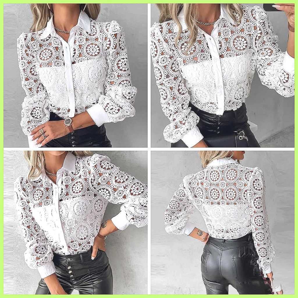 Chemisier blanc en dentelle po - Shirts avis et prix