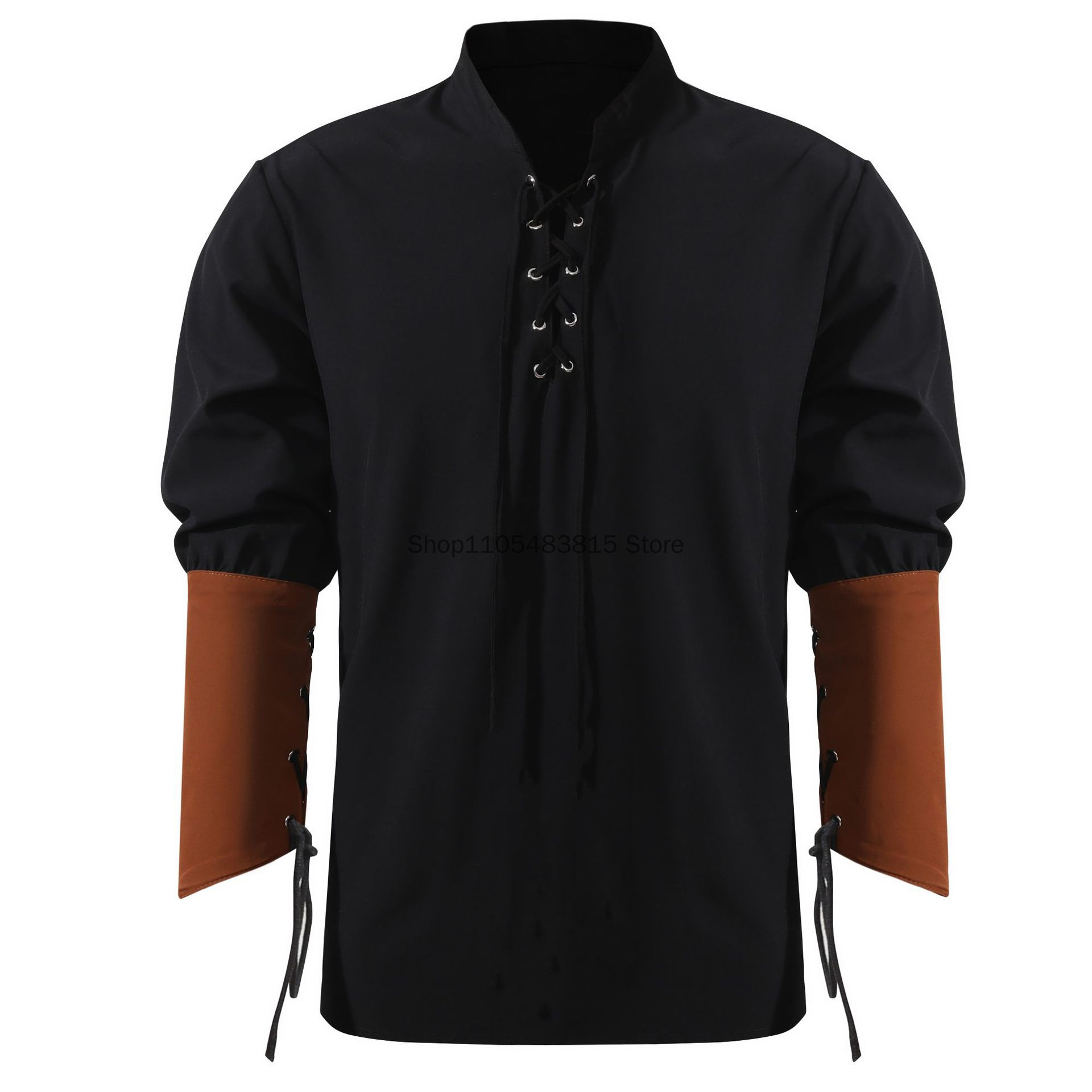 Chemise de pirate pour homme - - Medieval Gothic Lace Up Pirate Shirt avis et prix