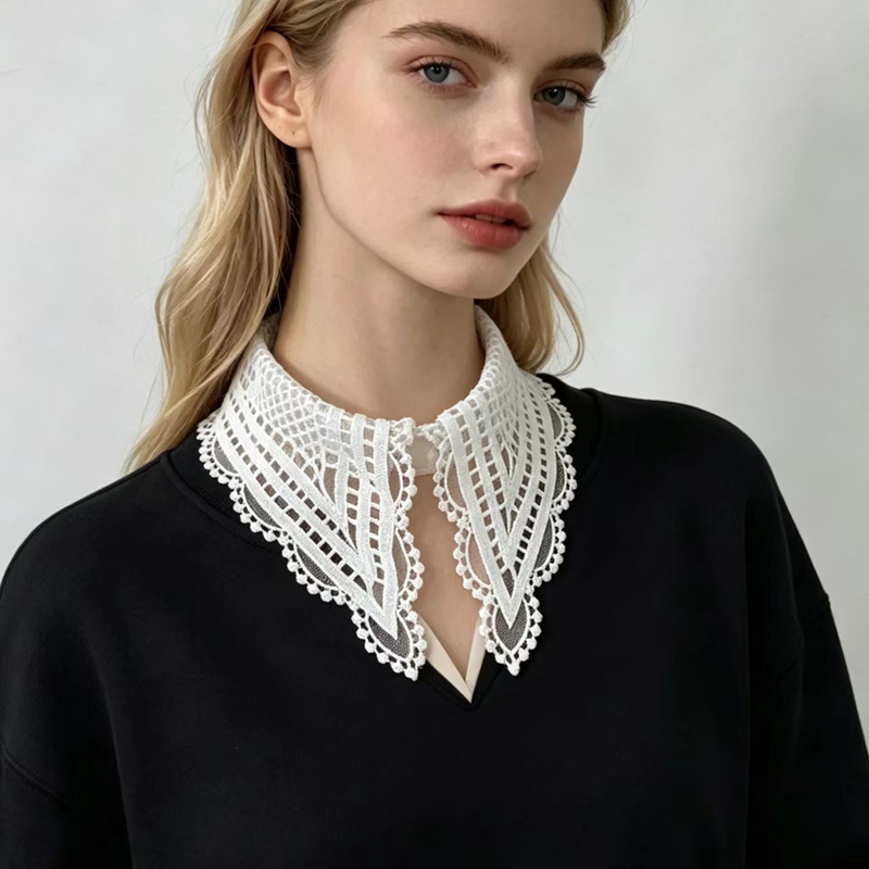 Faux col blanc à volants pour  - Shirts avis et prix