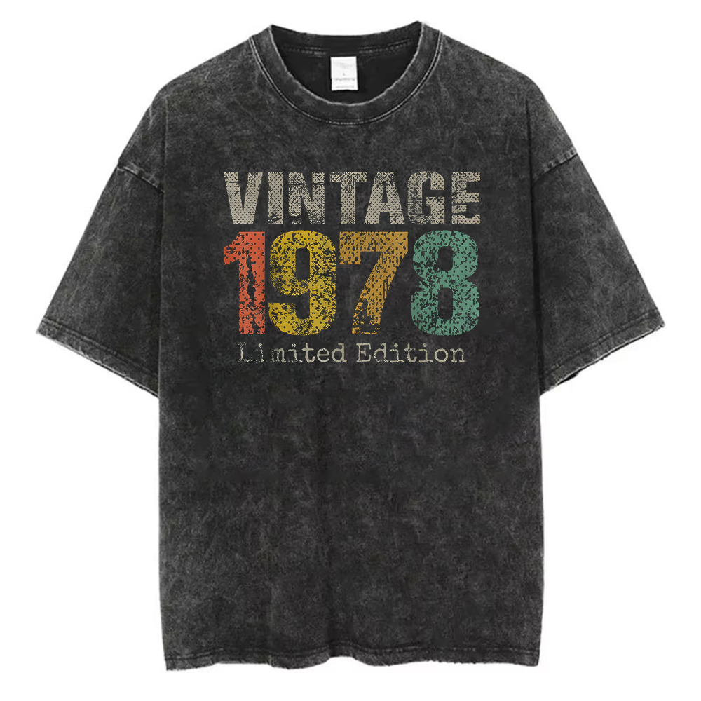 T-shirt édition limitée 1978 e - Acid Wash Vintage Graphic T Shirt avis et prix