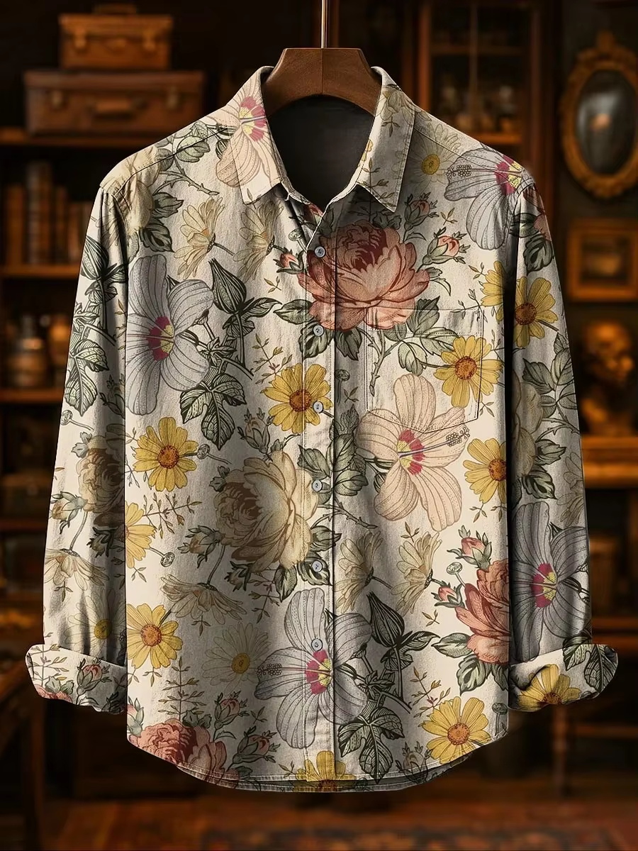 Chemise décontractée pour homm - Mens Linen Shirt Long Sleeve avis et prix